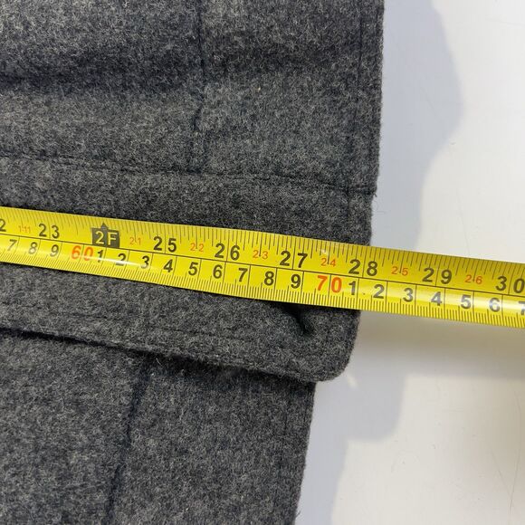 Members Only Wool Bomber‎ Jacket Men’s 46 (XL) Gray Purple Black Leather Patches - Picture 13 of 15